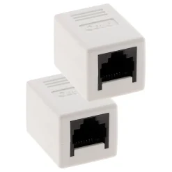 Lot de 2 raccords RJ45 F/F CAT6 - Blanc - Zenitech
