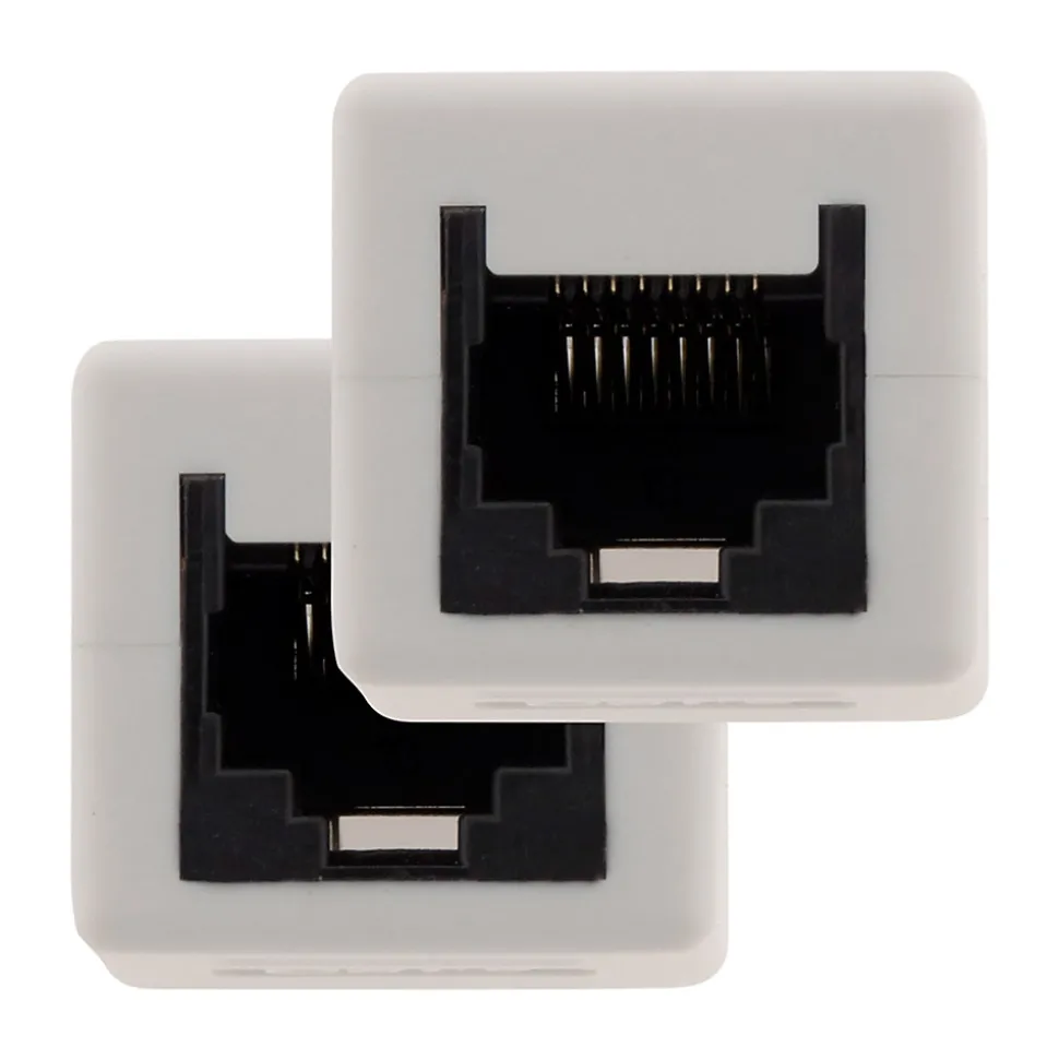 Lot de 2 raccords RJ45 F/F CAT6 - Blanc - Zenitech