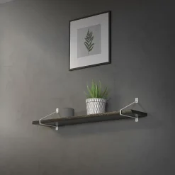 Lot de 2 supports d'Etagere murale console décorative en acier