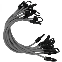 Lot de 10 tendeurs sandows sécurisés et normés - Gris - Linxor