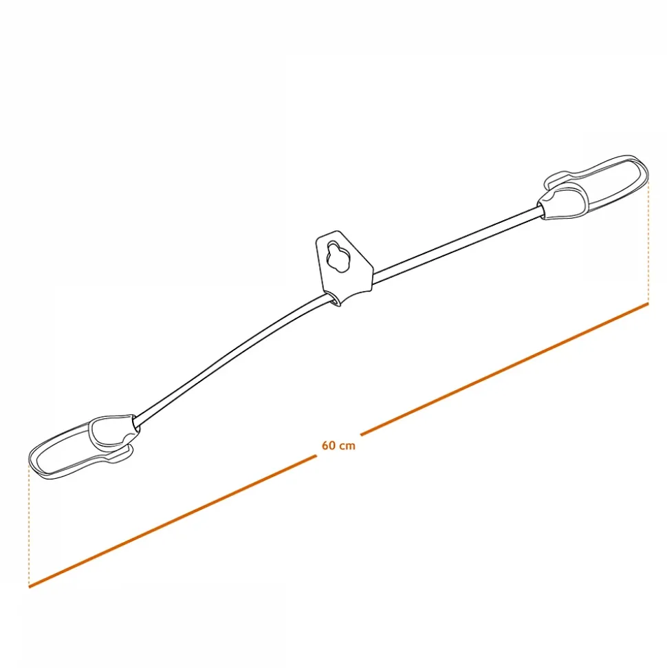 Lot de 10 tendeurs sandows sécurisés et normés avec passant piton - Gris - Linxor