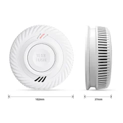 Lot de 2x Détecteur de fumée CE Pile 10 ans scellée connecté Wifi