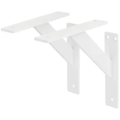 Lot 2 Equerres d'Etagere suspendue support mural en aluminium