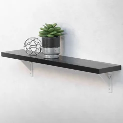 Lot 2 Equerres d'Etagere suspendue support mural en aluminium