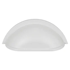 Lot 6 poignées de meuble demi-ronde GoodHome Govlin mat blanc l.81mm x l.30mm x H. 30mm entraxe 64mm