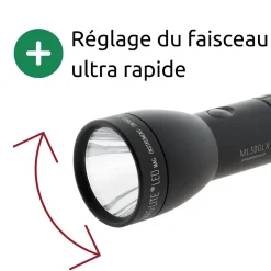 Maglite ML300LX Lampe torche LED 2x piles D - Noir