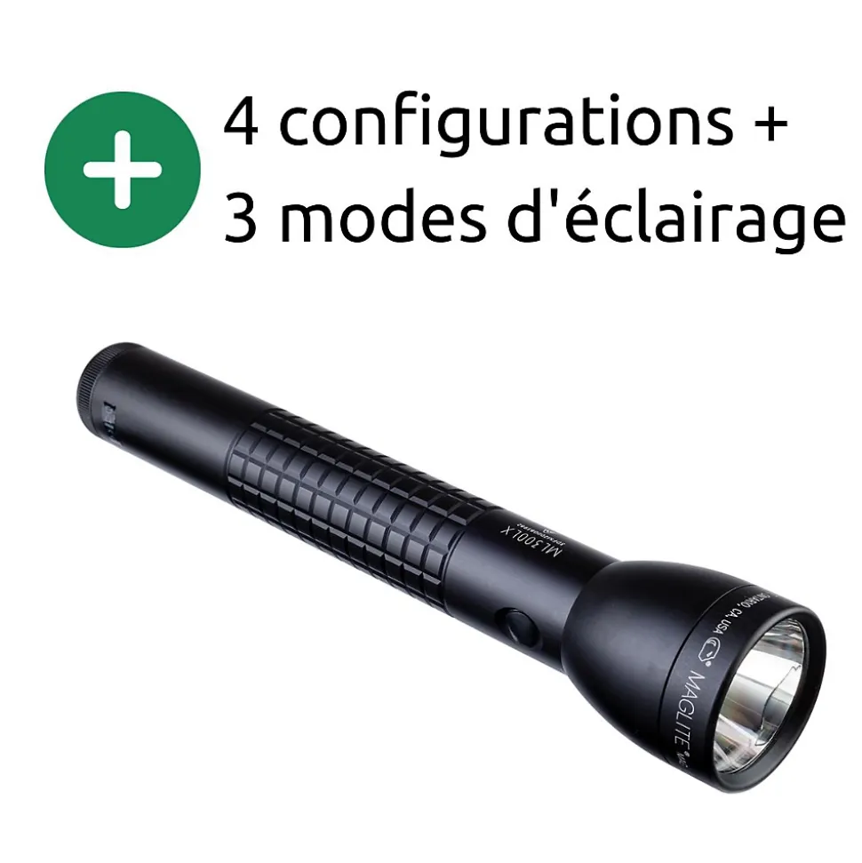 Maglite ML300LX Lampe torche LED 3x piles D - Noir