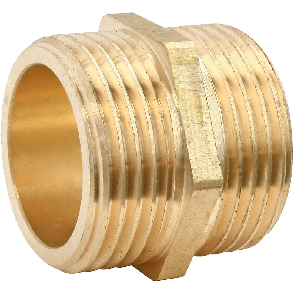 Mamelon laiton double Mâle 20/27 (3/4"), lot de 2