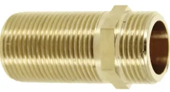 Mamelon long double mâle 40mm 15/21 laiton - GARIS - D04103B