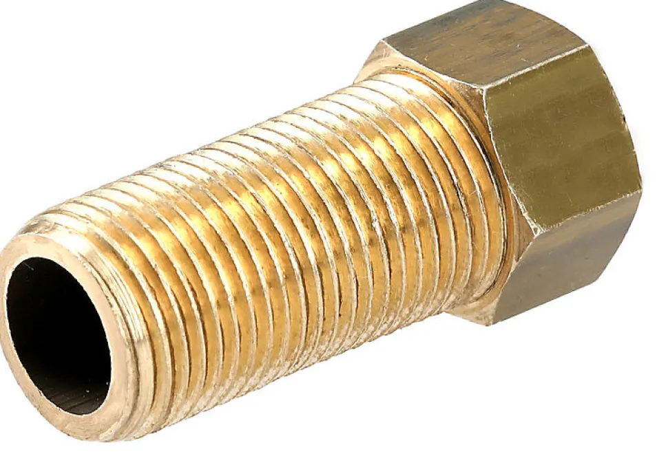 Mamelon long mâle femelle 40mm 15/21 laiton - GARIS - D04603B
