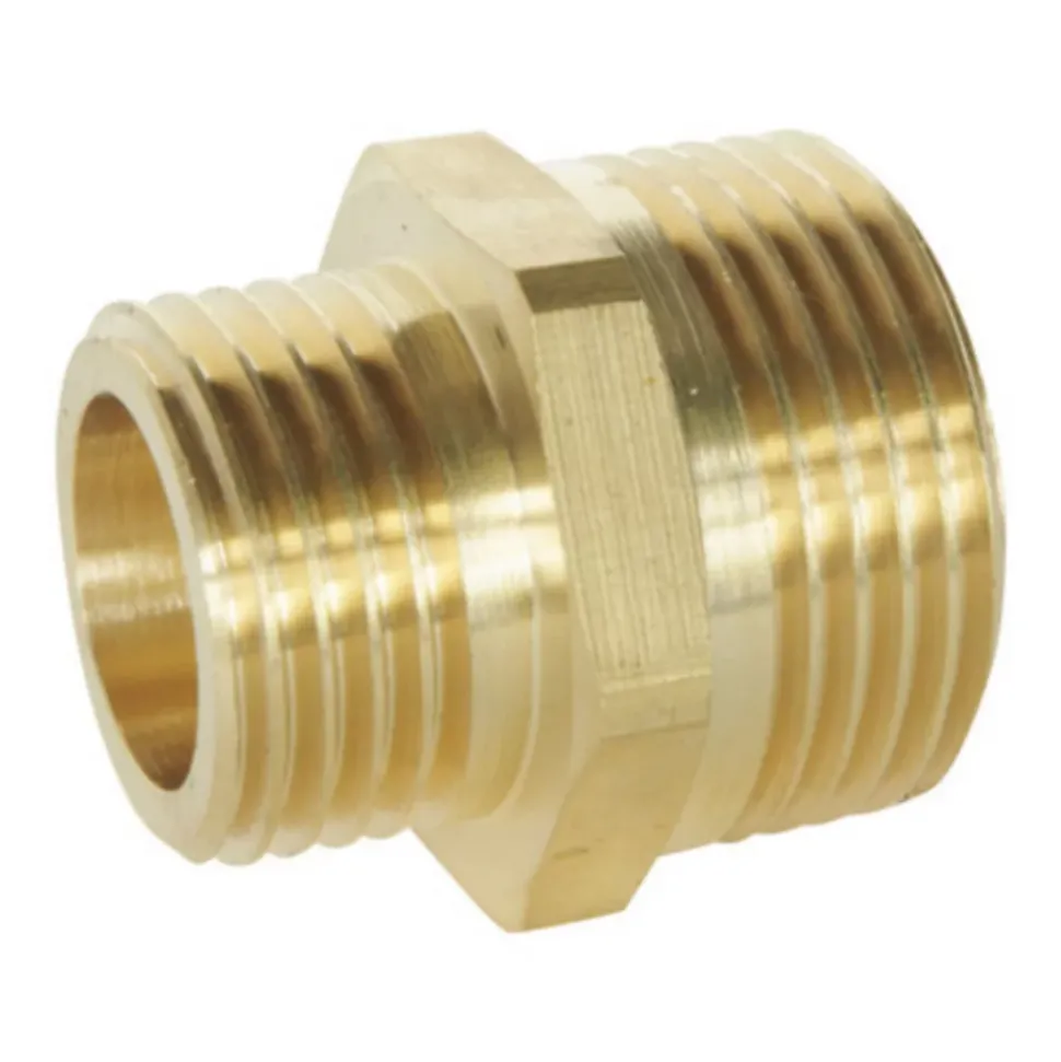 Mamelon réduit double mâle 15/21 (1/2") - 20/27 (3/4")