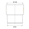 Manchette de raccordement Femelle 100 / Mâle 93mm Wirquin