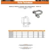 Manille Droite Forgée axe imperdable Inox A4 Diamètre 8 - 5 pièces