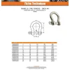 Manille LYRE Forgée Inox A4 Diamètre 12 - 5 pièces