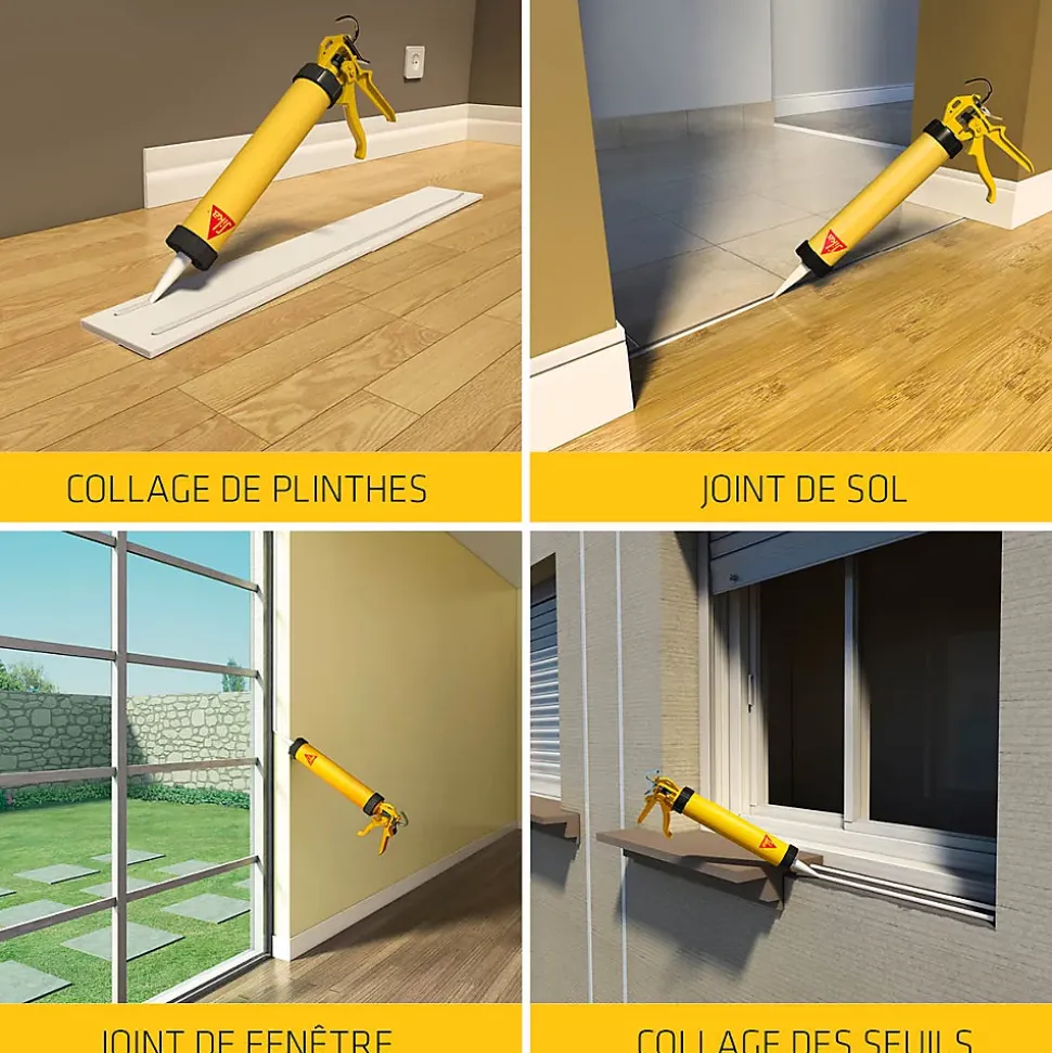 Mastic colle tout en un Sikaflex 11FC, Beige
