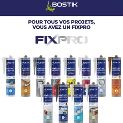 Mastic colle voitures et bateaux Bostik 290 ml coloris noir