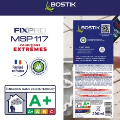 Mastic hybride polymère haute performance Bostik Fixpro conditions extrêmes 290 ml