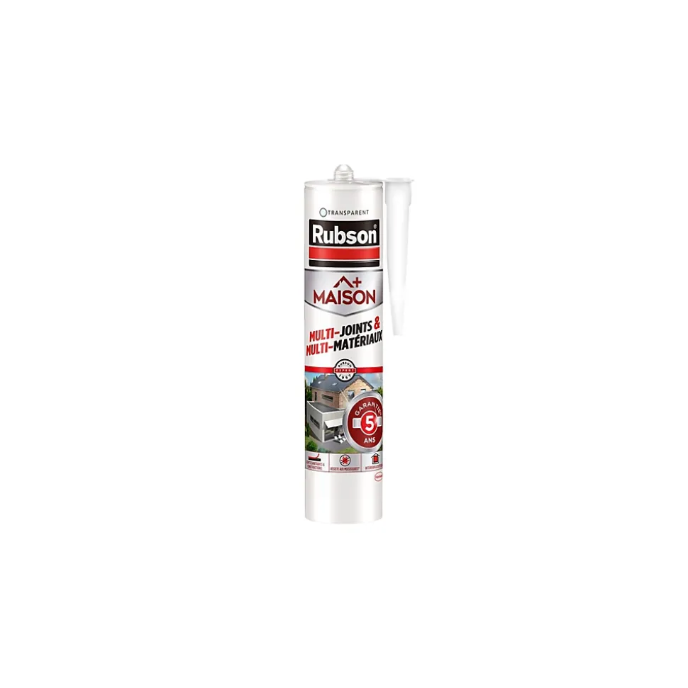 Mastic Maison Multi Usages & Matériaux transparent Rubson Cartouche 280ml