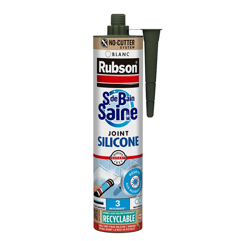 Mastic Rubson Sanitaire Salle de bains Saine Mastic blanc cartouche 280ml