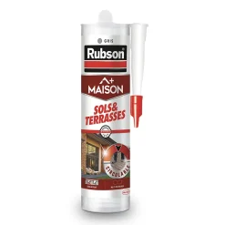 Mastic silicone gris sols et terrasses - cartouche de 280 ml Rubson