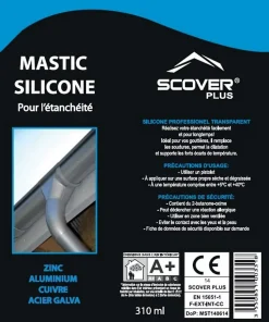 Mastic silicone pour l'étanchéité zinc cuivre alu