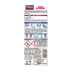 Mastic silicone transparent salle de bain saine séchage express 280 ml Rubson