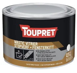 Mastic vitrier blanc Toupret pot 0,5 kg