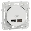 Mécanisme double chargeur usb A + C 12W Schneider Electric Odace blanc