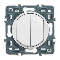 Mécanisme double poussoir Legrand Céliane 6A blanc