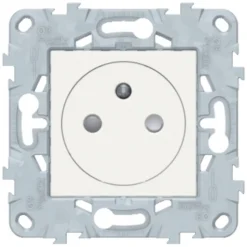 Mécanisme prise avec terre affleurante Schneider Electric Unica Déco blanc