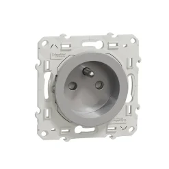 Mécanisme prise avec terre Schneider Electric Odace aluminium