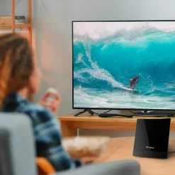 Meliconi - Antenne TV amplifiée d'intérieur AT52 R1 USB - Portée 30 kms - Signaux numériques DVBT/DVBT2 - Filtres 4G 5G