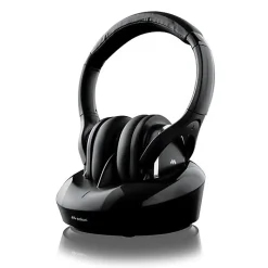 Meliconi - Casque TV analogique et numérique HP DIGITAL PLUS - sans fil avec station d'accueil - Noir - Autonomie 8h - Portée 100m