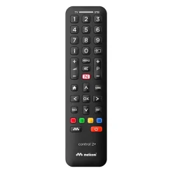 Meliconi - Télécommande universelle CONTROL 2+ pour 1 TV et 1 décodeur TNT ou SAT - 100% fonctions d'origine - Accès direct Netfli