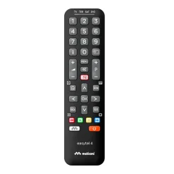 Meliconi - Télécommande universelle EASYTEL 4 pour 4 appareils TV, SAT, TNT, DVD, BOX - 100% fonctions d'origine - Touche Netflix
