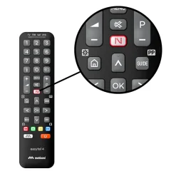 Meliconi - Télécommande universelle EASYTEL 4 pour 4 appareils TV, SAT, TNT, DVD, BOX - 100% fonctions d'origine - Touche Netflix