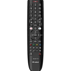 Meliconi - Télécommande universelle FACILE TV+ - 100% fonctions d'origine - Corps en gomme antichoc - Accès direct Netflix et Prim