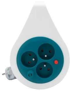 Min enrouleur 3X16A HO5VVF 3G1 turquoise, 7 m