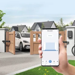 Motorisation connectée à vérins pour portail à battants - Teha Connect - Avidsen - 114174