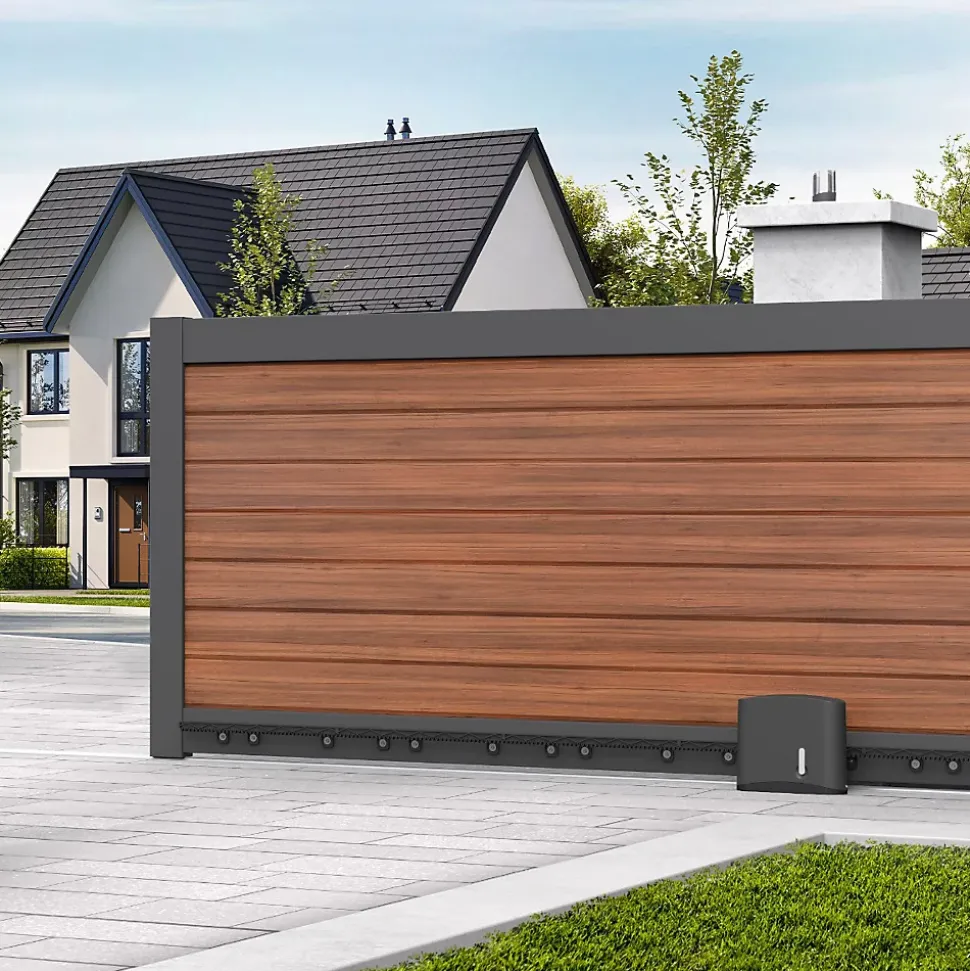 Motorisation et visiophone connecté pour portail coulissant de 4 m
