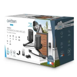 Motorisation pour portail à battants Avidsen ORANE510 + kit solaire + 2 télécommandes supplémentaires (4 en tout)