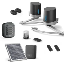 Motorisation Solaire pour portail battants Avidsen ORANE SE+ Digicode + 2 télécommandes supplémentaires (3 en tout)
