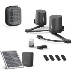 Motorisation Solaire pour portail à battants Avidsen ORANE510 + Digicode + 2 télécommandes supplémentaires (4 en tout)