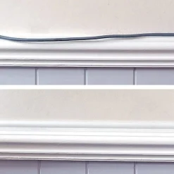 Moulure décorative demi-circulaire D-Line 16x08 mm blanche 2 m