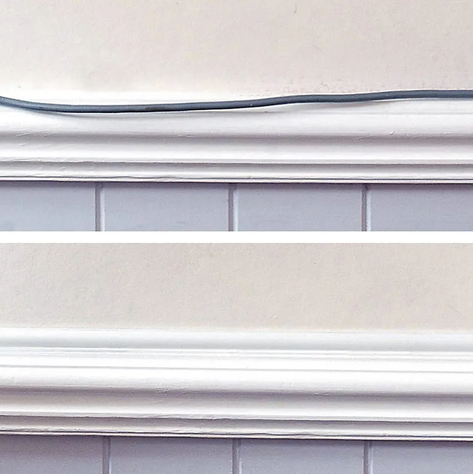 Moulure décorative demi-circulaire D-Line 16x08 mm blanche 2 m