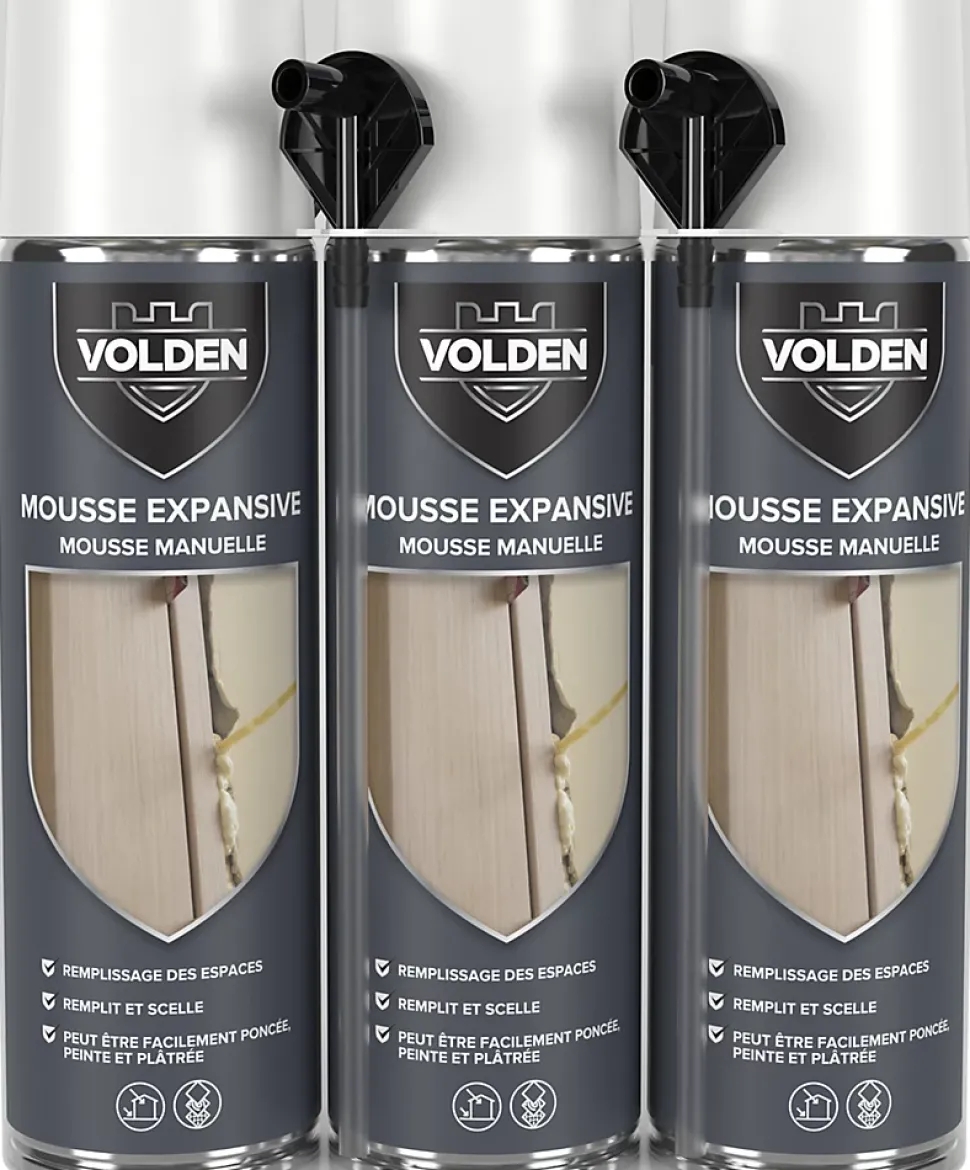 3 mousses expansives en lot Volden 500ML