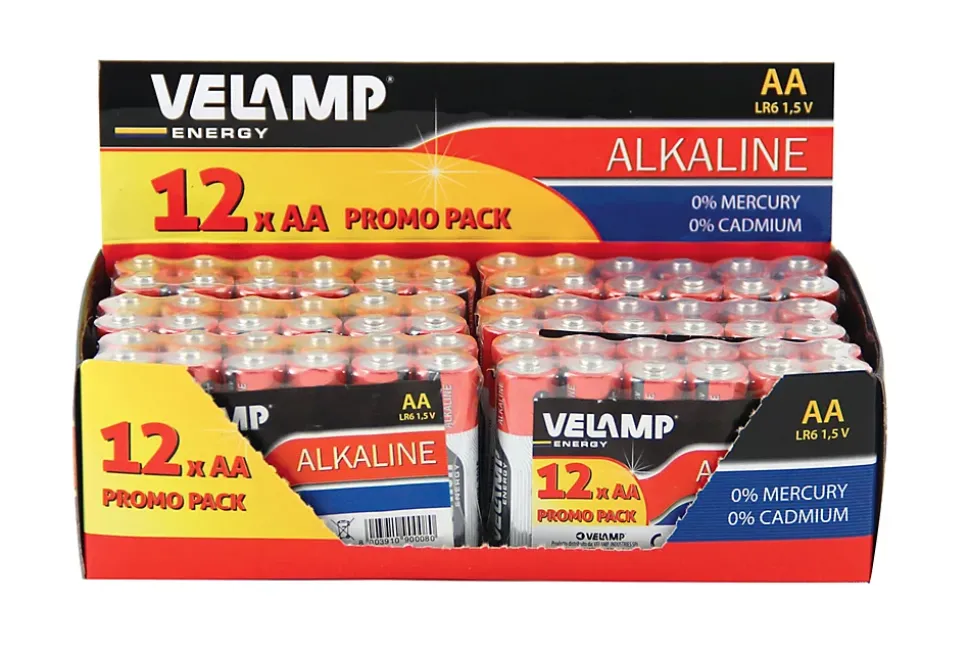 Mulitpack de 12 piles alcalines stilo LR6 AA, 1,5V, longue durée