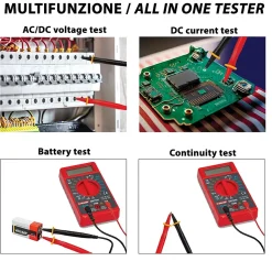 Multimètre digital 6 en 1, sondes fournies