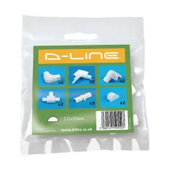 Multi-pack d'accessoires pour goulotte D-Line blanche 16 x 8 mm