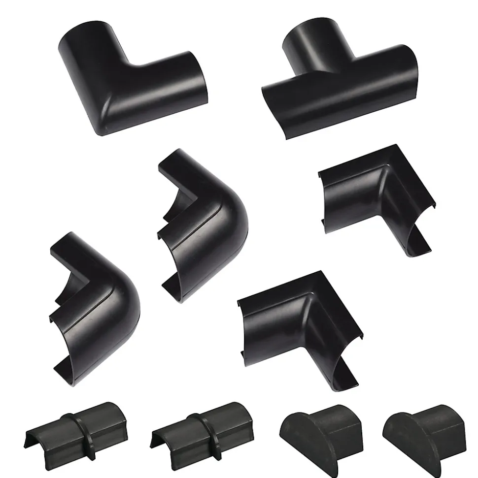 Multi-Pack d'accessoires pour goulotte D-Line noire 30x15mm